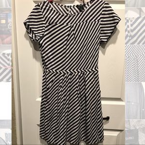 J Crew Striped Viscose Dress with Pockets Sz 0